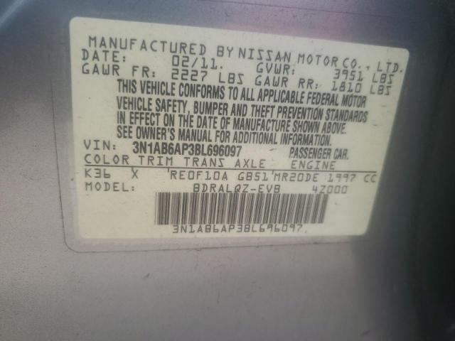 Photo 11 VIN: 3N1AB6AP3BL696097 - NISSAN SENTRA 