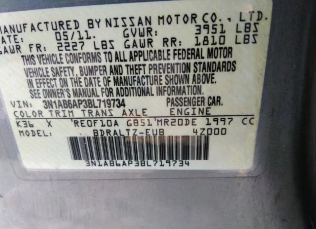 Photo 8 VIN: 3N1AB6AP3BL719734 - NISSAN SENTRA 