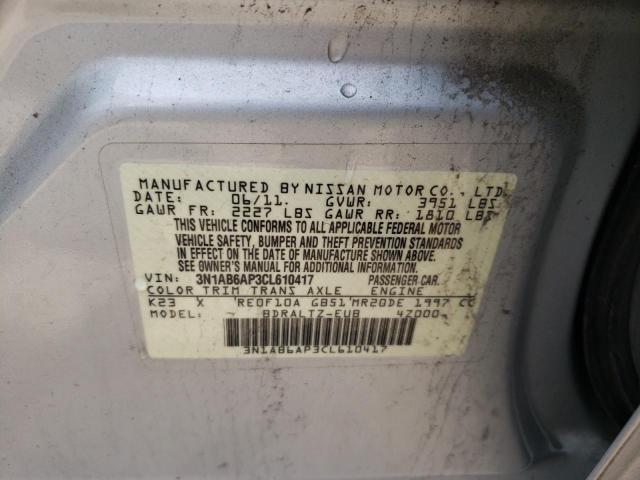 Photo 11 VIN: 3N1AB6AP3CL610417 - NISSAN SENTRA 