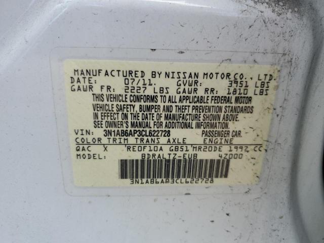 Photo 11 VIN: 3N1AB6AP3CL622728 - NISSAN SENTRA 