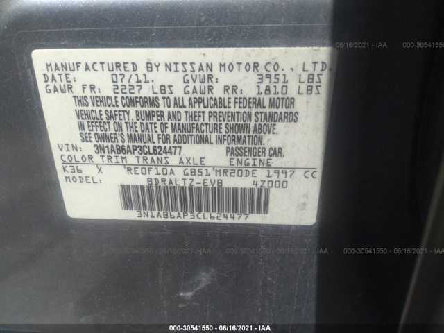 Photo 8 VIN: 3N1AB6AP3CL624477 - NISSAN SENTRA 