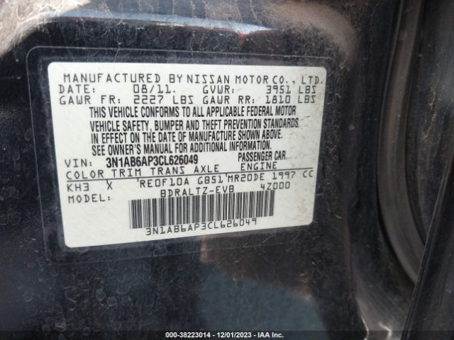 Photo 8 VIN: 3N1AB6AP3CL626049 - NISSAN SENTRA 