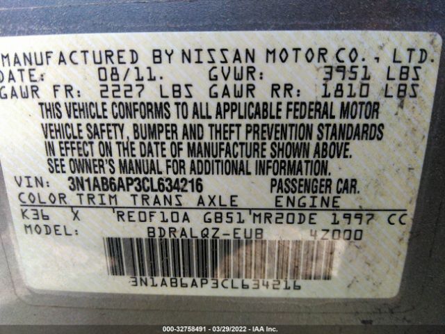 Photo 8 VIN: 3N1AB6AP3CL634216 - NISSAN SENTRA 