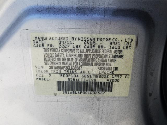 Photo 9 VIN: 3N1AB6AP3CL638587 - NISSAN SENTRA 2.0 