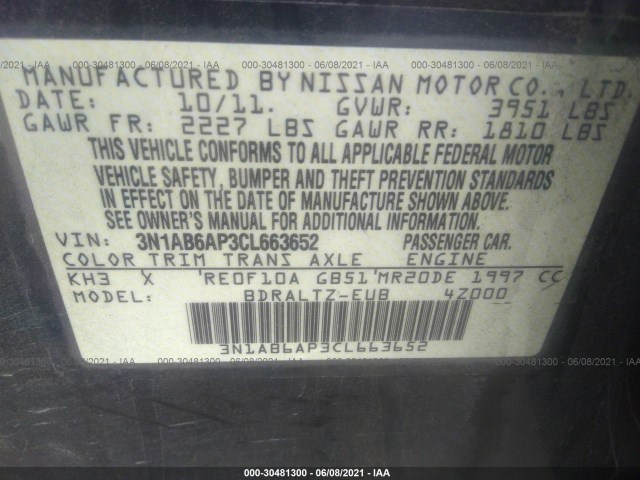 Photo 8 VIN: 3N1AB6AP3CL663652 - NISSAN SENTRA 