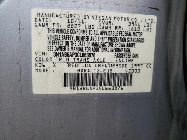 Photo 11 VIN: 3N1AB6AP3CL663876 - NISSAN SENTRA 2.0 