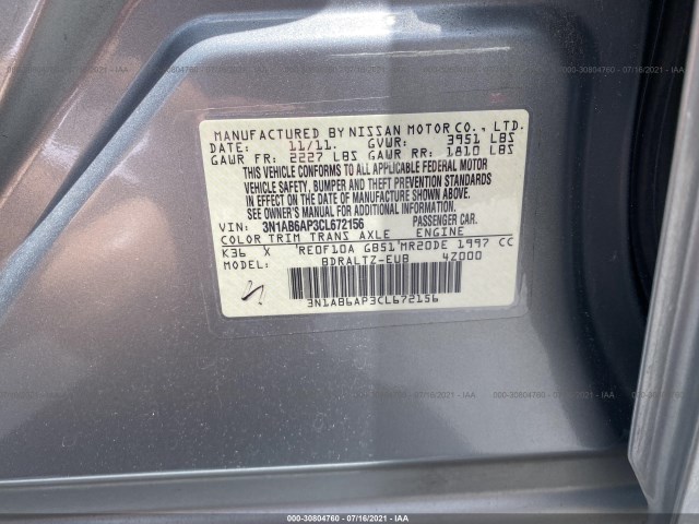 Photo 8 VIN: 3N1AB6AP3CL672156 - NISSAN SENTRA 