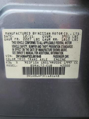 Photo 11 VIN: 3N1AB6AP3CL681648 - NISSAN SENTRA 