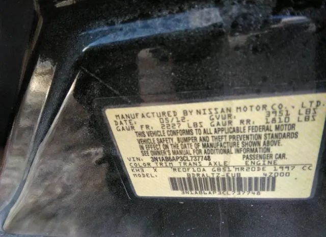 Photo 8 VIN: 3N1AB6AP3CL737748 - NISSAN SENTRA 