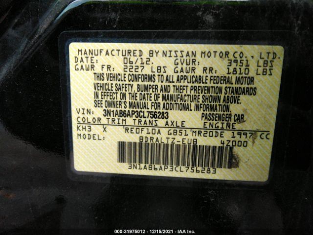 Photo 8 VIN: 3N1AB6AP3CL756283 - NISSAN SENTRA 