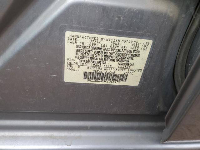 Photo 11 VIN: 3N1AB6AP3CL765193 - NISSAN SENTRA 