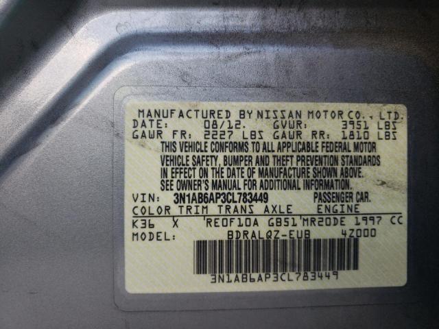 Photo 9 VIN: 3N1AB6AP3CL783449 - NISSAN SENTRA 2.0 