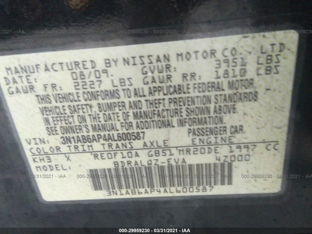 Photo 8 VIN: 3N1AB6AP4AL600587 - NISSAN SENTRA 