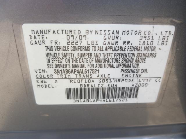 Photo 9 VIN: 3N1AB6AP4AL617521 - NISSAN SENTRA 2.0 