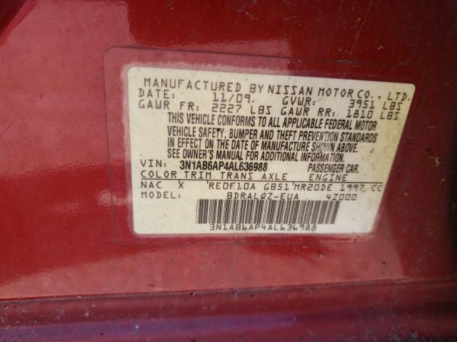 Photo 9 VIN: 3N1AB6AP4AL636988 - NISSAN SENTRA 2.0 