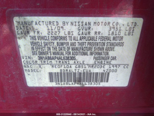 Photo 8 VIN: 3N1AB6AP4AL638305 - NISSAN SENTRA 