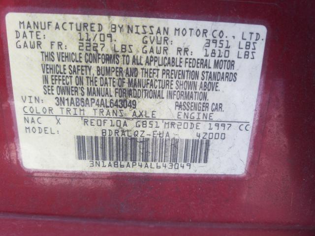 Photo 9 VIN: 3N1AB6AP4AL643049 - NISSAN SENTRA 2.0 