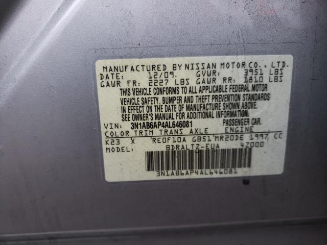 Photo 9 VIN: 3N1AB6AP4AL646081 - NISSAN SENTRA 2.0 