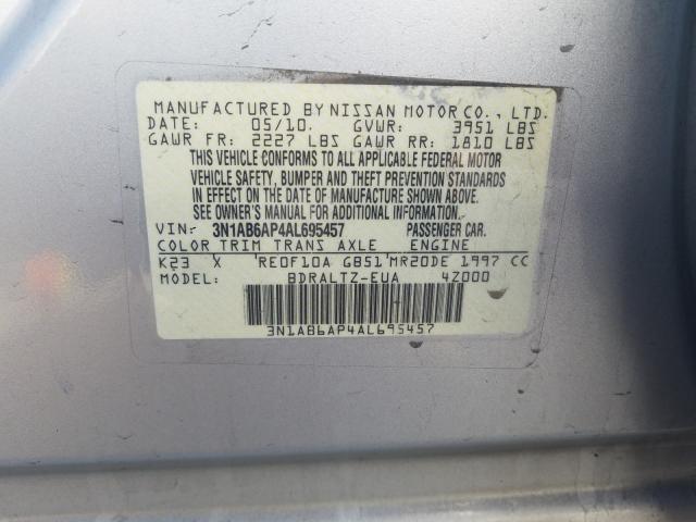 Photo 9 VIN: 3N1AB6AP4AL695457 - NISSAN SENTRA 2.0 