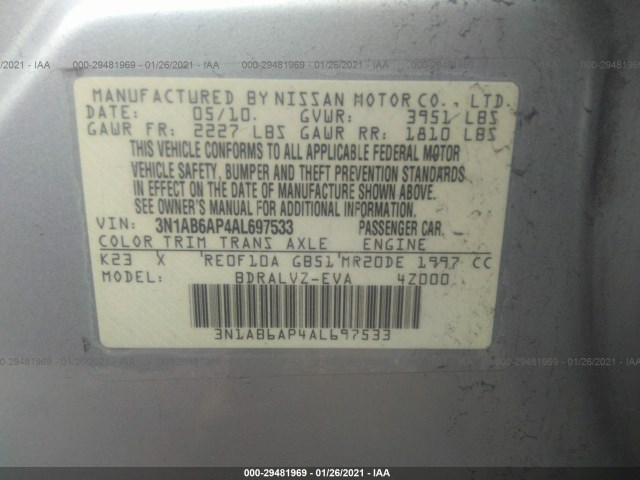 Photo 8 VIN: 3N1AB6AP4AL697533 - NISSAN SENTRA 