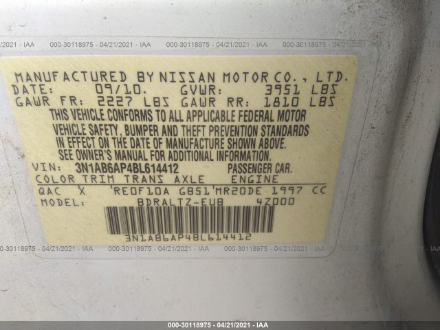 Photo 8 VIN: 3N1AB6AP4BL614412 - NISSAN SENTRA 