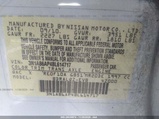 Photo 8 VIN: 3N1AB6AP4BL614717 - NISSAN SENTRA 