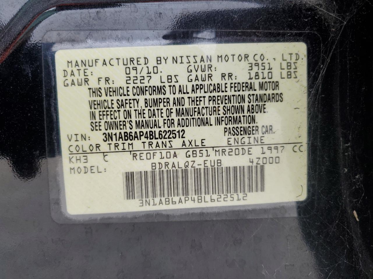 Photo 11 VIN: 3N1AB6AP4BL622512 - NISSAN SENTRA 