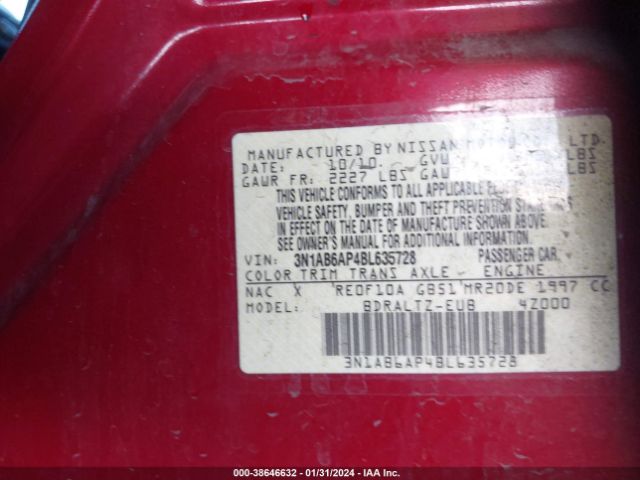 Photo 8 VIN: 3N1AB6AP4BL635728 - NISSAN SENTRA 