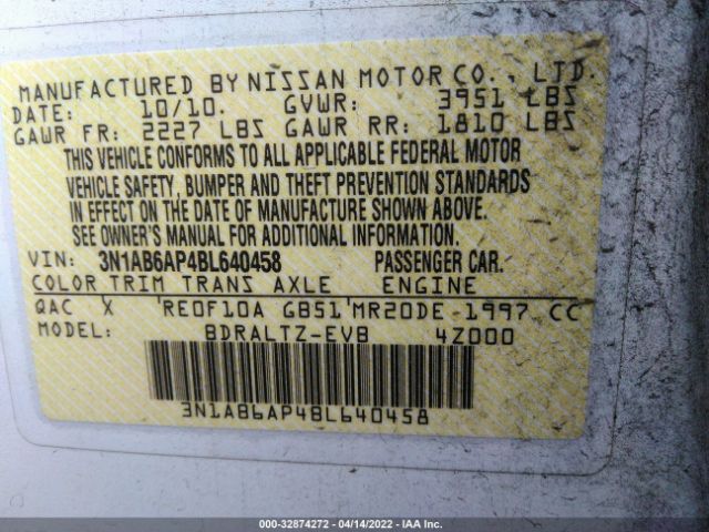 Photo 8 VIN: 3N1AB6AP4BL640458 - NISSAN SENTRA 