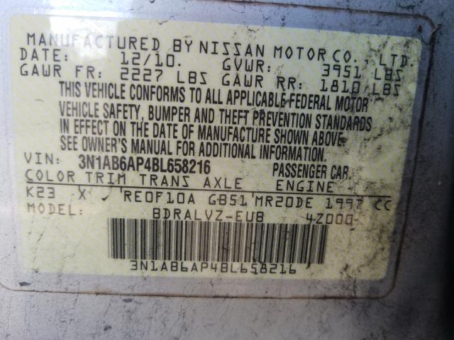 Photo 9 VIN: 3N1AB6AP4BL658216 - NISSAN SENTRA 2.0 