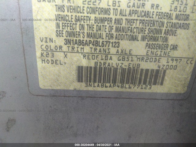 Photo 8 VIN: 3N1AB6AP4BL677123 - NISSAN SENTRA 