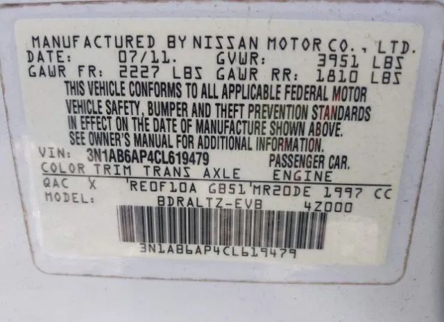 Photo 8 VIN: 3N1AB6AP4CL619479 - NISSAN SENTRA 