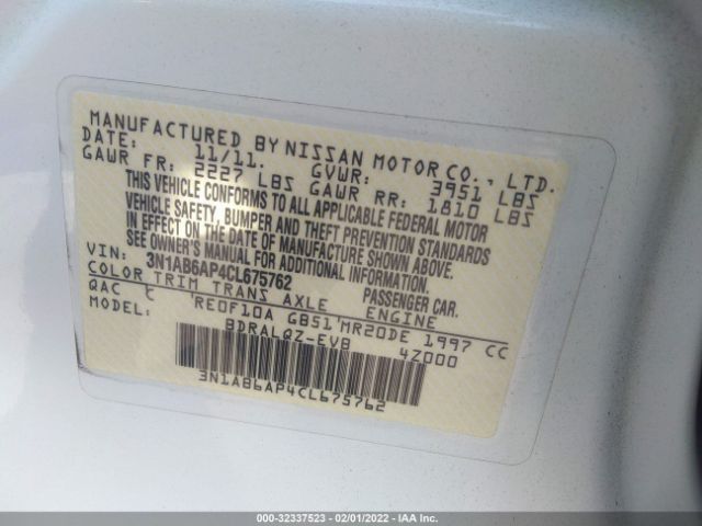 Photo 8 VIN: 3N1AB6AP4CL675762 - NISSAN SENTRA 