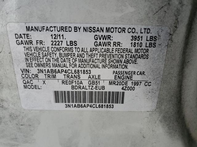 Photo 11 VIN: 3N1AB6AP4CL681853 - NISSAN SENTRA 