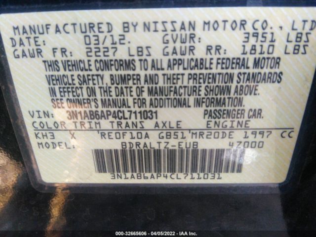 Photo 8 VIN: 3N1AB6AP4CL711031 - NISSAN SENTRA 