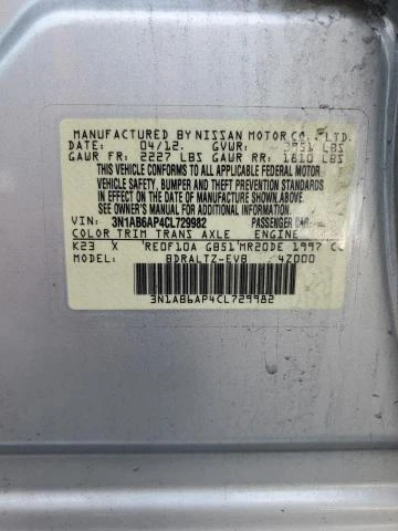 Photo 12 VIN: 3N1AB6AP4CL729982 - NISSAN SENTRA 2.0 