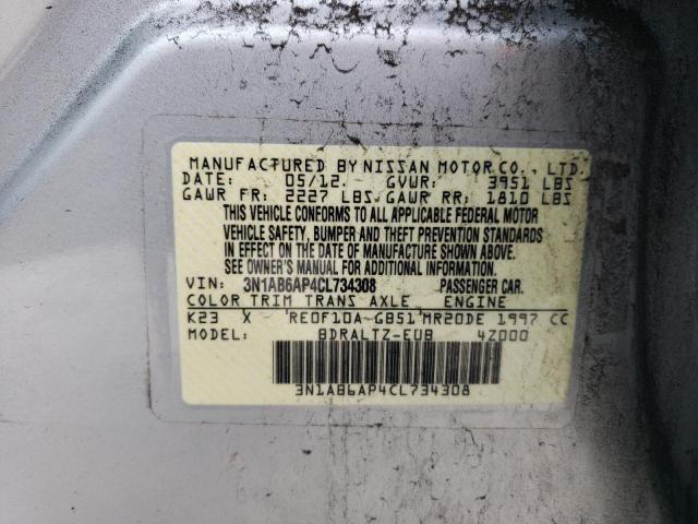 Photo 12 VIN: 3N1AB6AP4CL734308 - NISSAN SENTRA 