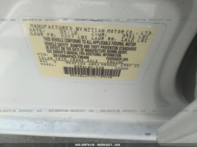 Photo 8 VIN: 3N1AB6AP4CL739458 - NISSAN SENTRA 