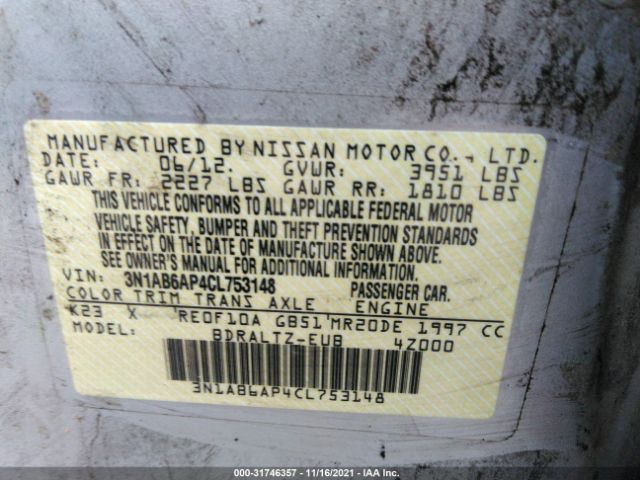 Photo 8 VIN: 3N1AB6AP4CL753148 - NISSAN SENTRA 