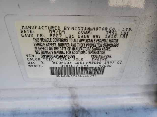 Photo 9 VIN: 3N1AB6AP5AL616099 - NISSAN SENTRA 