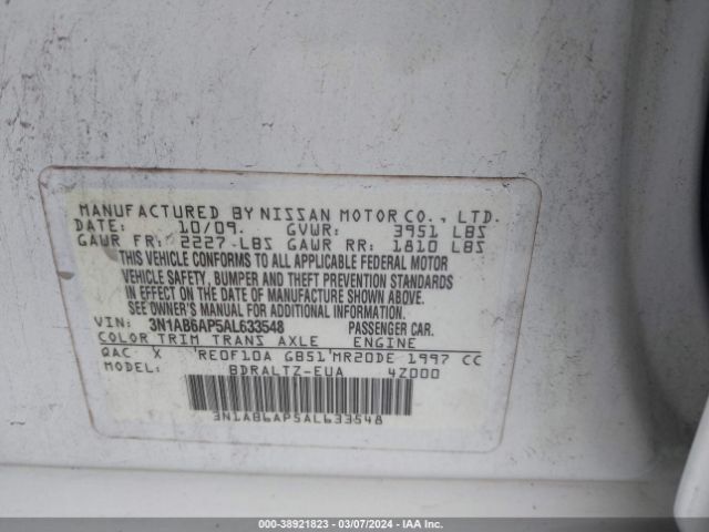 Photo 8 VIN: 3N1AB6AP5AL633548 - NISSAN SENTRA 