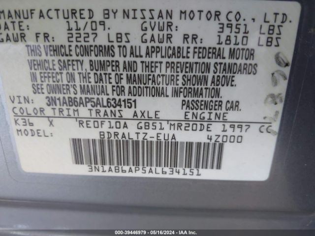 Photo 8 VIN: 3N1AB6AP5AL634151 - NISSAN SENTRA 