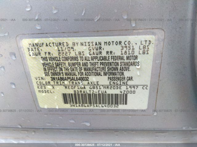 Photo 8 VIN: 3N1AB6AP5AL640032 - NISSAN SENTRA 