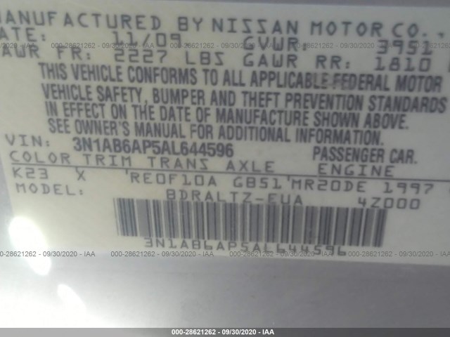 Photo 8 VIN: 3N1AB6AP5AL644596 - NISSAN SENTRA 