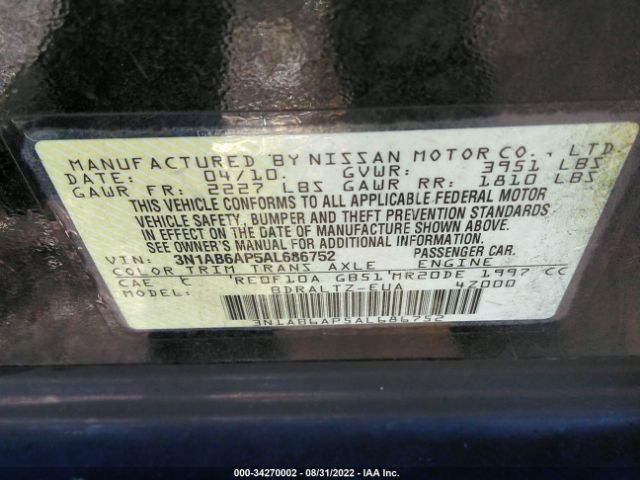 Photo 8 VIN: 3N1AB6AP5AL686752 - NISSAN SENTRA 