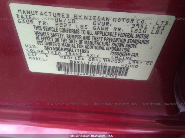 Photo 8 VIN: 3N1AB6AP5AL711925 - NISSAN SENTRA 