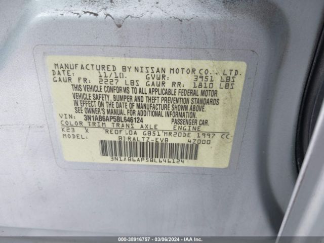 Photo 8 VIN: 3N1AB6AP5BL646124 - NISSAN SENTRA 