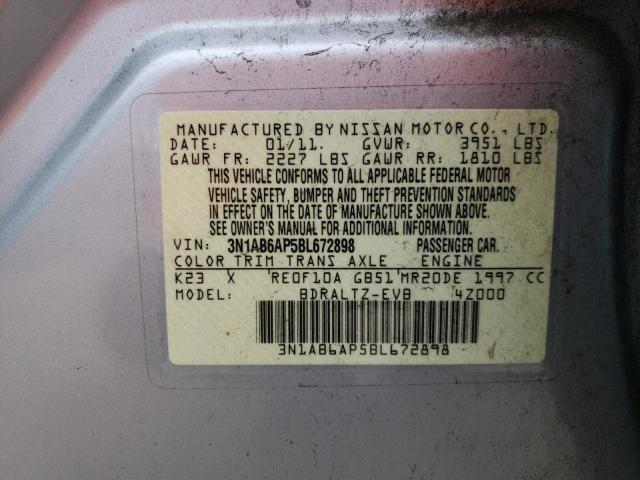 Photo 11 VIN: 3N1AB6AP5BL672898 - NISSAN SENTRA SR 