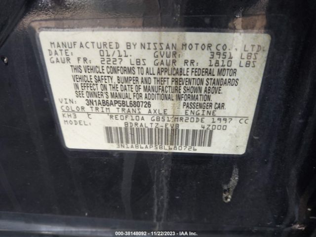 Photo 8 VIN: 3N1AB6AP5BL680726 - NISSAN SENTRA 