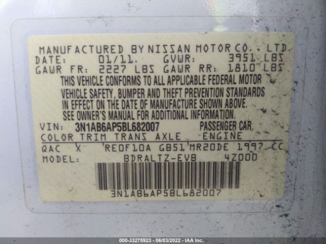 Photo 8 VIN: 3N1AB6AP5BL682007 - NISSAN SENTRA 